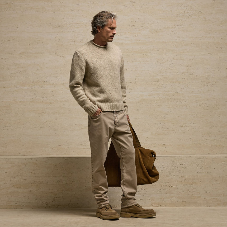 Brushed Twill 5 Pocket Pant in Cement Pigment | James Perse Los Angeles