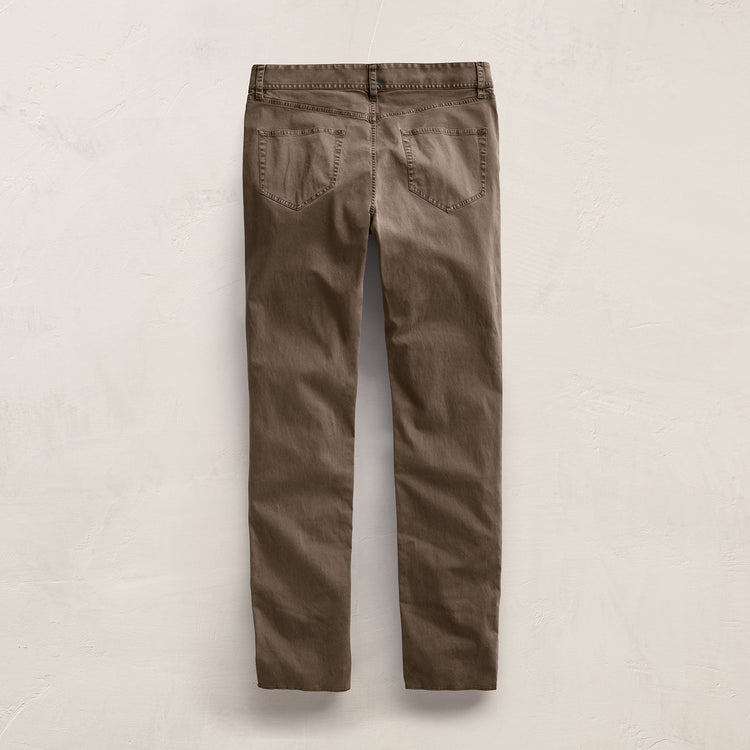 Brushed Twill 5 Pocket Pant in Caribou Pigment | James Perse Los Angeles