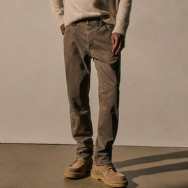 Brushed Twill 5 Pocket Pant in Caribou Pigment | James Perse Los Angeles