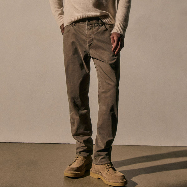 Brushed Twill 5 Pocket Pant in Caribou Pigment | James Perse Los Angeles