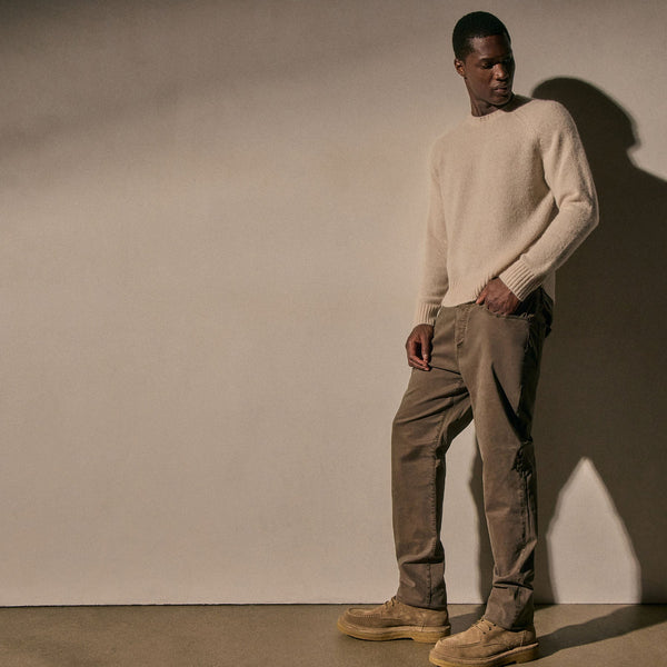 Brushed Twill 5 Pocket Pant in Caribou Pigment | James Perse Los Angeles
