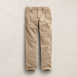 Brushed Twill 5 Pocket Pant in Light Khaki Pigment | James Perse Los Angeles