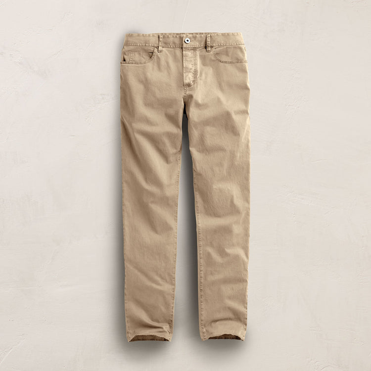 Brushed Twill 5 Pocket Pant in Light Khaki Pigment | James Perse Los Angeles