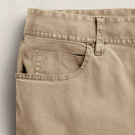 Brushed Twill 5 Pocket Pant in Light Khaki Pigment | James Perse Los Angeles