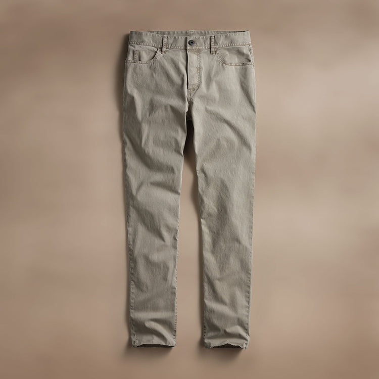 Brushed Twill 5 Pocket Pant  in Light Tan Pigment | James Perse Los Angeles