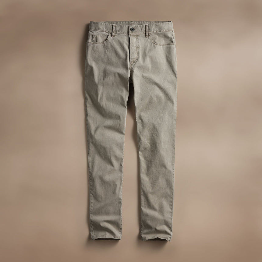 Brushed Twill 5 Pocket Pant in Light Tan Pigment | James Perse Los Angeles FLAT