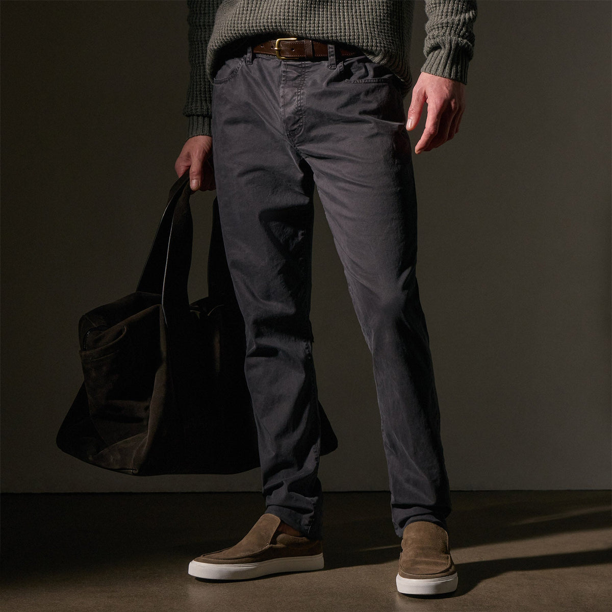 Brushed Twill 5 Pocket Pant in Magma Pigment | James Perse Los Angeles