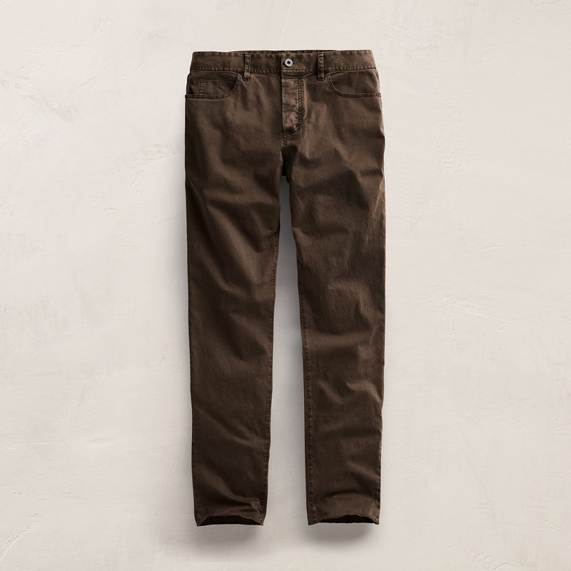 Brushed Twill 5 Pocket Pant in Porcupine | James Perse Los Angeles FLAT