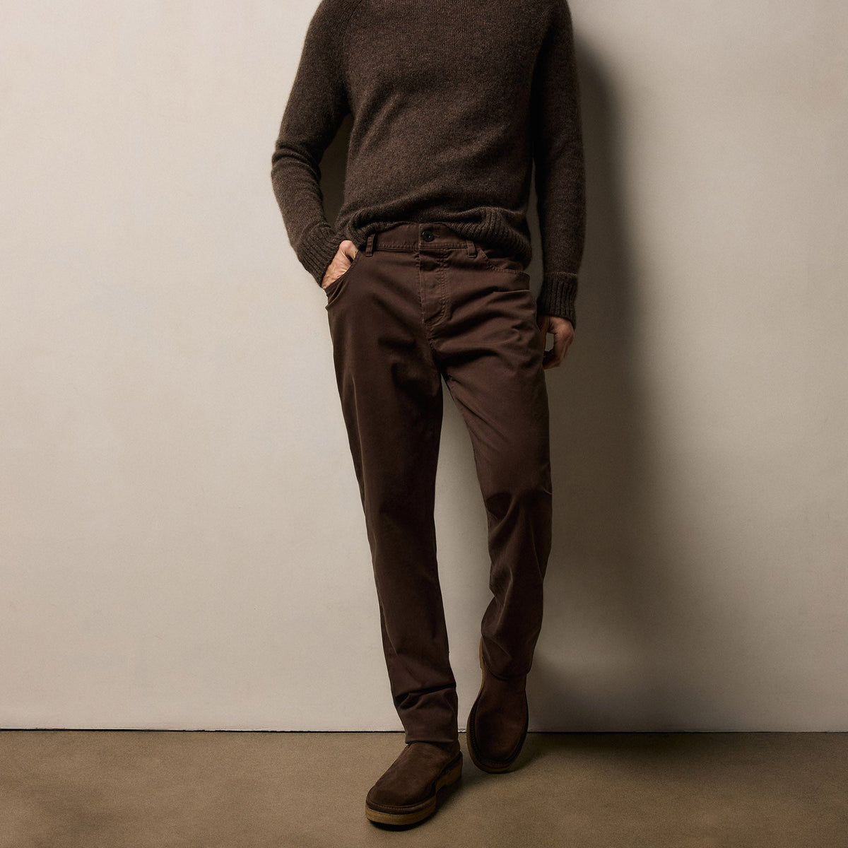 Brushed Twill 5 Pocket Pant in Porcupine | James Perse Los Angeles