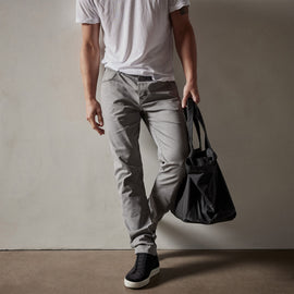 Brushed Twill 5 Pocket Pant in Silver Grey Pigment | James Perse Los Angeles