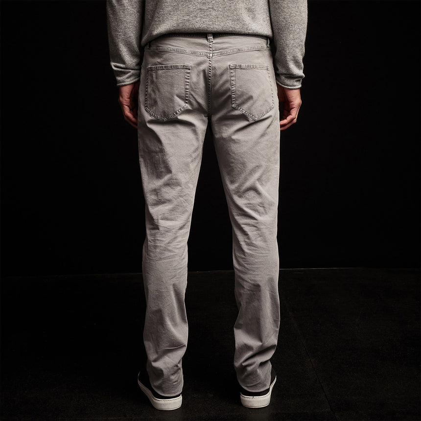 Brushed Twill 5 Pocket Pant in Silver Grey Pigment | James Perse Los Angeles