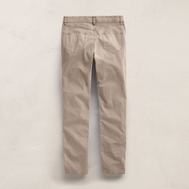 Brushed Twill 5 Pocket Pant in Stone Pigment | James Perse Los Angeles
