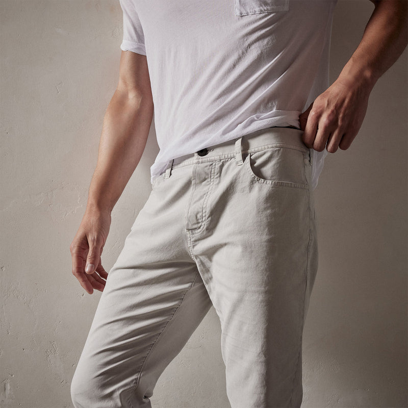 Brushed Twill 5 Pocket Pant in Salt Pigment | James Perse Los Angeles