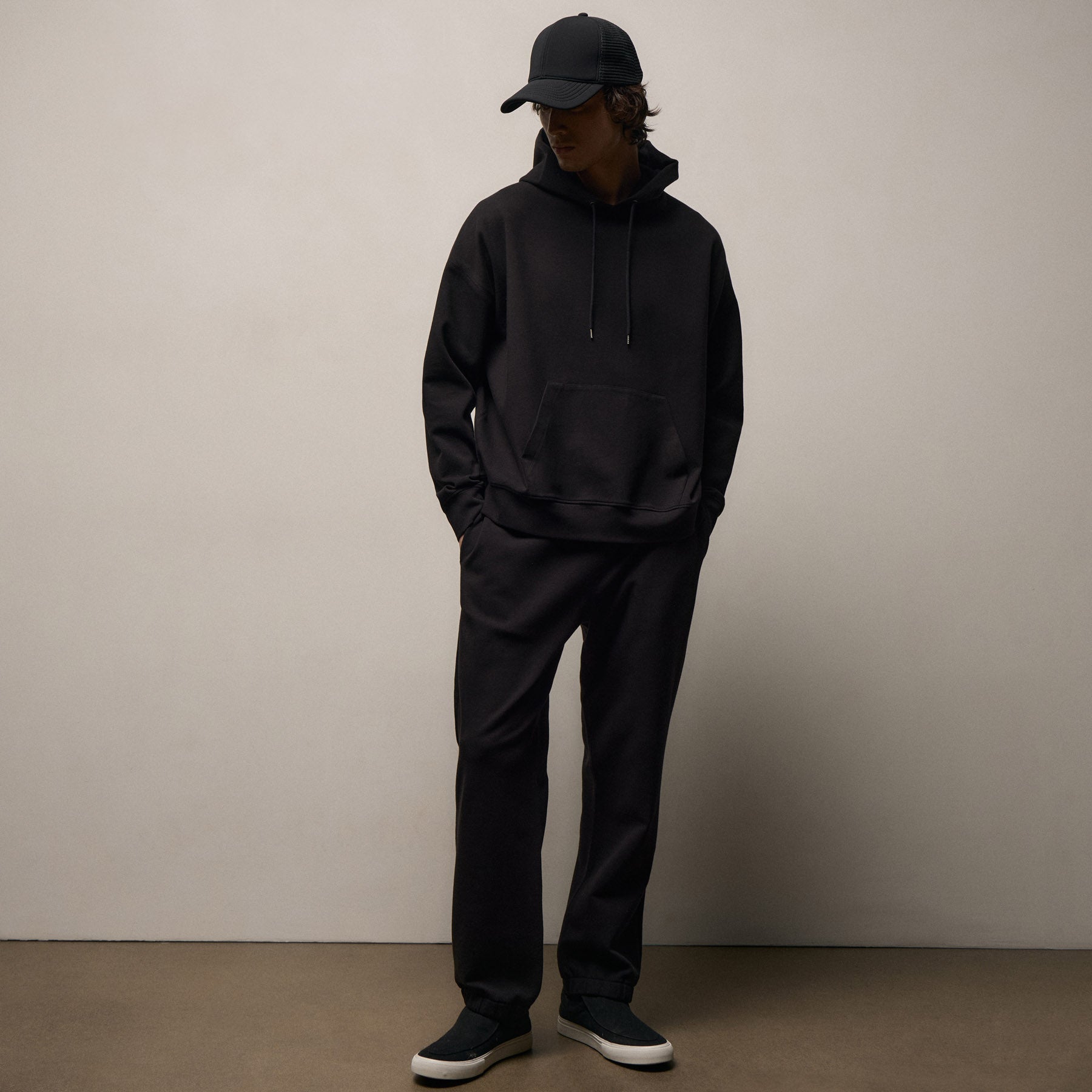 Fine French Terry Sweatshirt - Heather Charcoal | James Perse Los