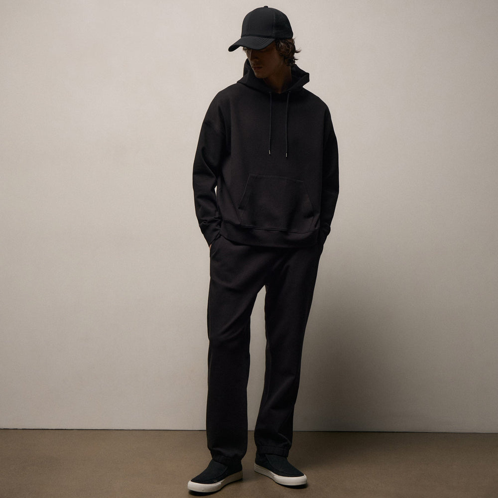 Italian Knit Hoodie in Black | James Perse Los Angeles