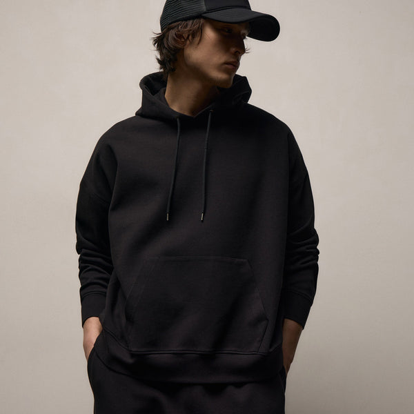 Italian Knit Hoodie in Black | James Perse Los Angeles