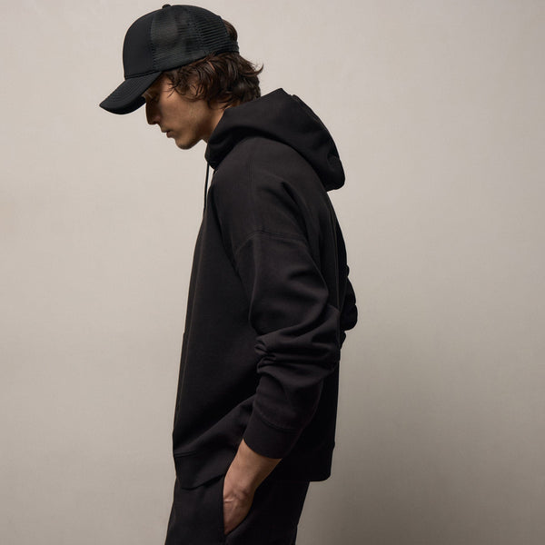 Italian Knit Hoodie in Black | James Perse Los Angeles