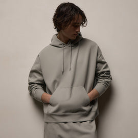 Italian Knit Hoodie in Fog | James Perse Los Angeles