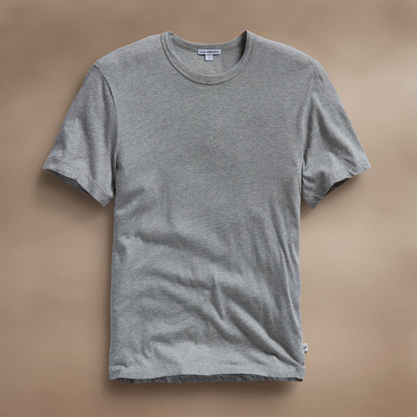 Short Sleeve Crew Neck in Heather Grey | James Perse Los Angeles
