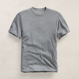 Short Sleeve Crew Neck in Heather Grey | James Perse Los Angeles