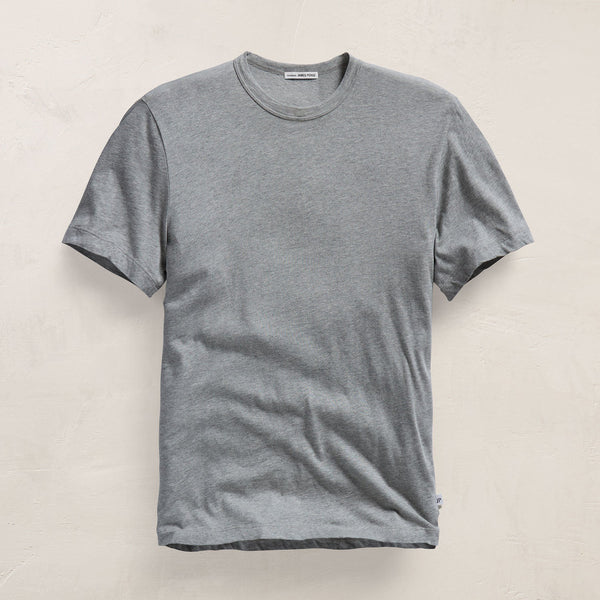 Short Sleeve Crew Neck in Heather Grey | James Perse Los Angeles