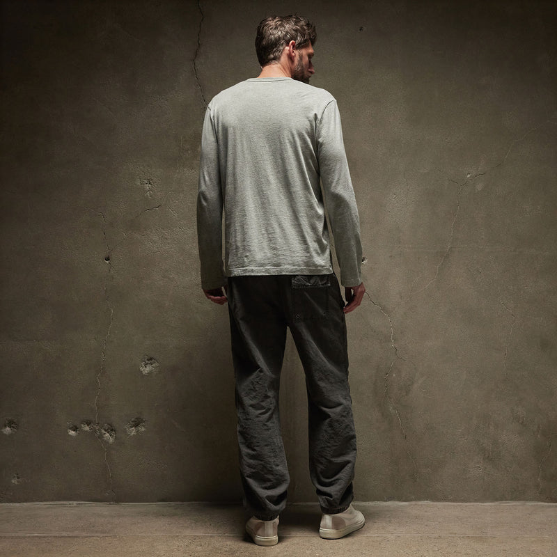 Long Sleeve Crew Neck in Heather Grey | James Perse Los Angeles