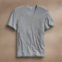 Short Sleeve V Neck in Heather Grey | James Perse Los Angeles