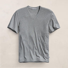 Short Sleeve V Neck in Heather Grey | James Perse Los Angeles