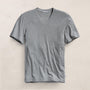 Short Sleeve V Neck in Heather Grey | James Perse Los Angeles