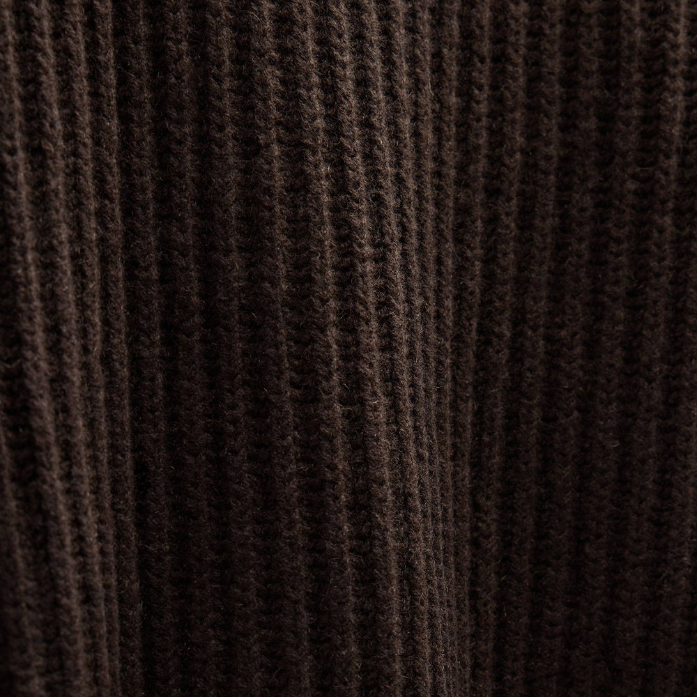 Zip Front Sweater in Kona/Black | James Perse Los Angeles FLAT