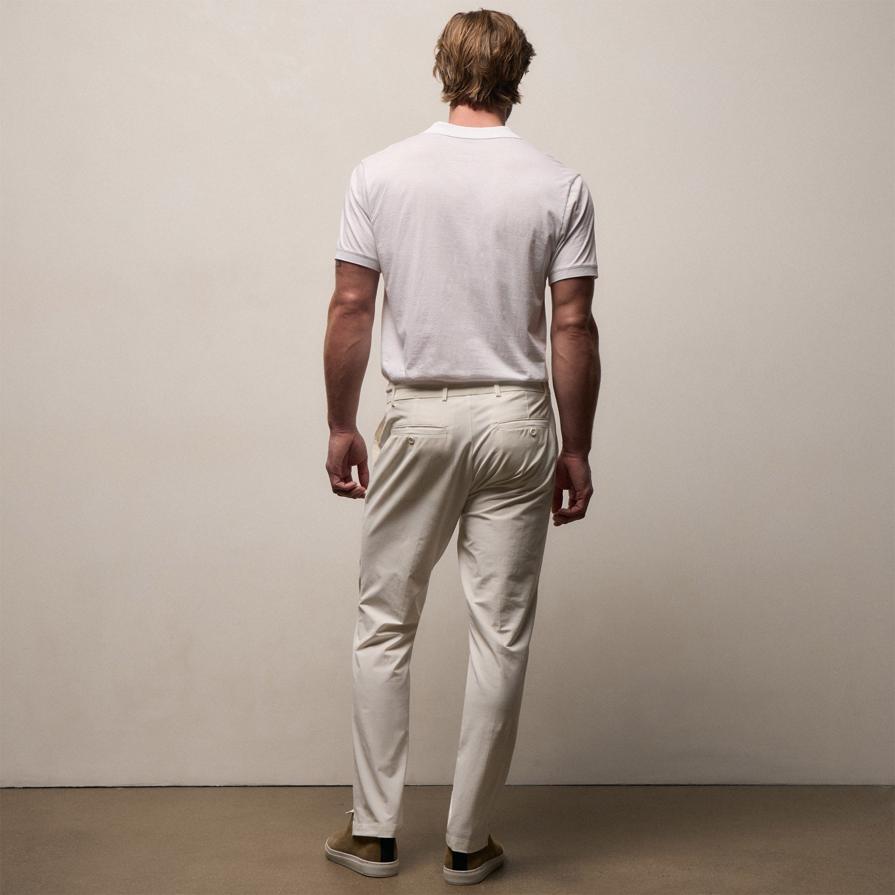 Golf Trouser in Off White | James Perse Los Angeles