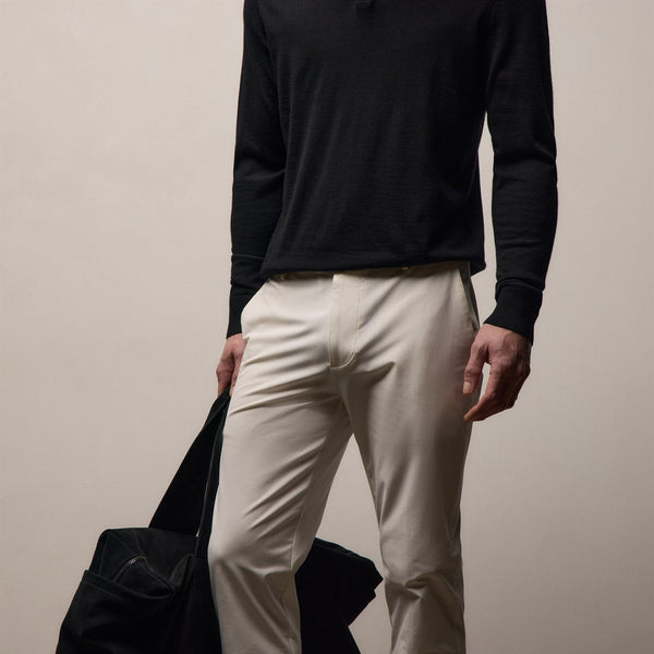 Golf Trouser in Off White | James Perse Los Angeles