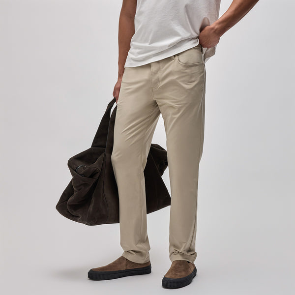 5 Pocket Performance Pant in Sand | James Perse Los Angeles