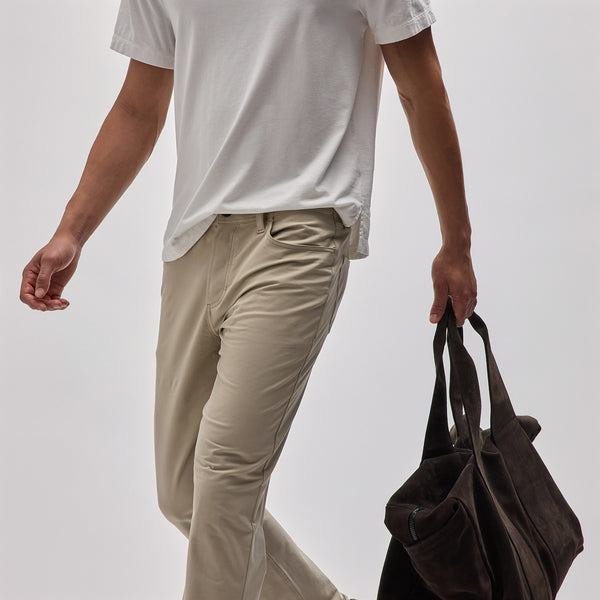 5 Pocket Performance Pant in Sand | James Perse Los Angeles