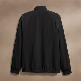 Cotton Half Zip Shell in Black | James Perse Los Angeles
