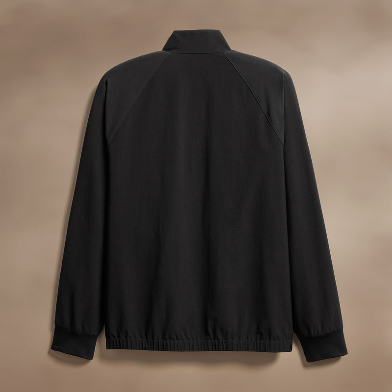 Cotton Half Zip Shell in Black | James Perse Los Angeles
