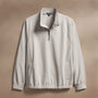 Cotton Half Zip Shell in Concrete | James Perse Los Angeles