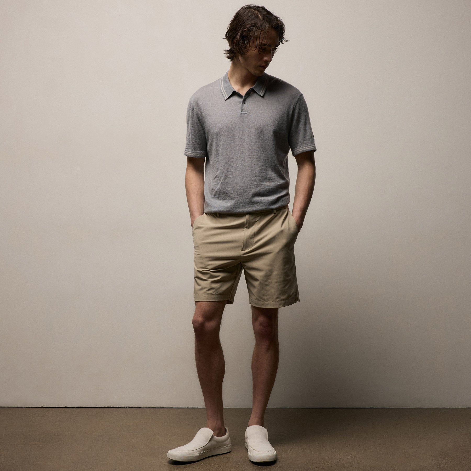 Golf Short in Sand | James Perse Los Angeles