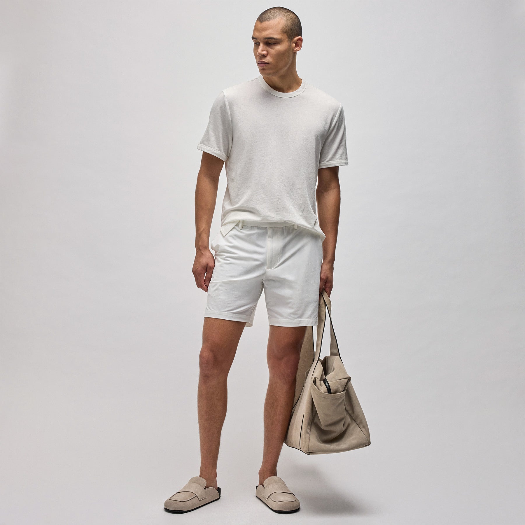 Golf Short in White | James Perse Los Angeles