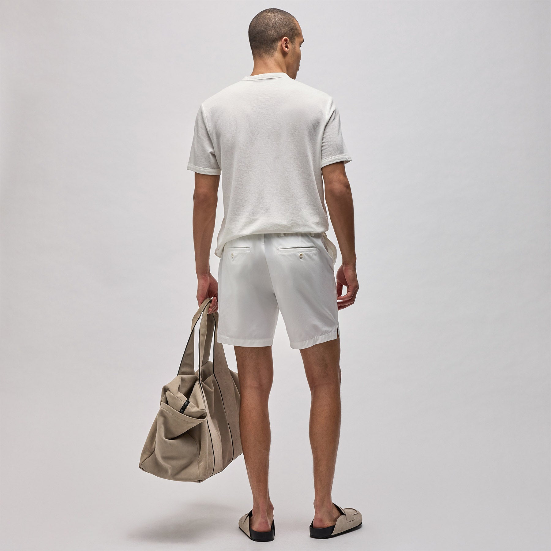 Golf Short in White | James Perse Los Angeles