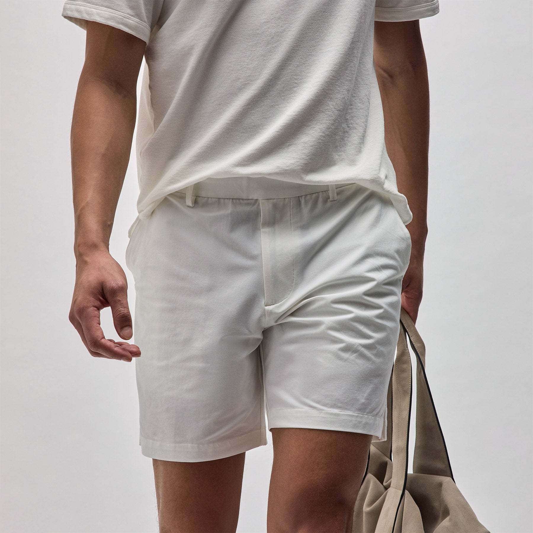 Performance Short in White | James Perse Los Angeles