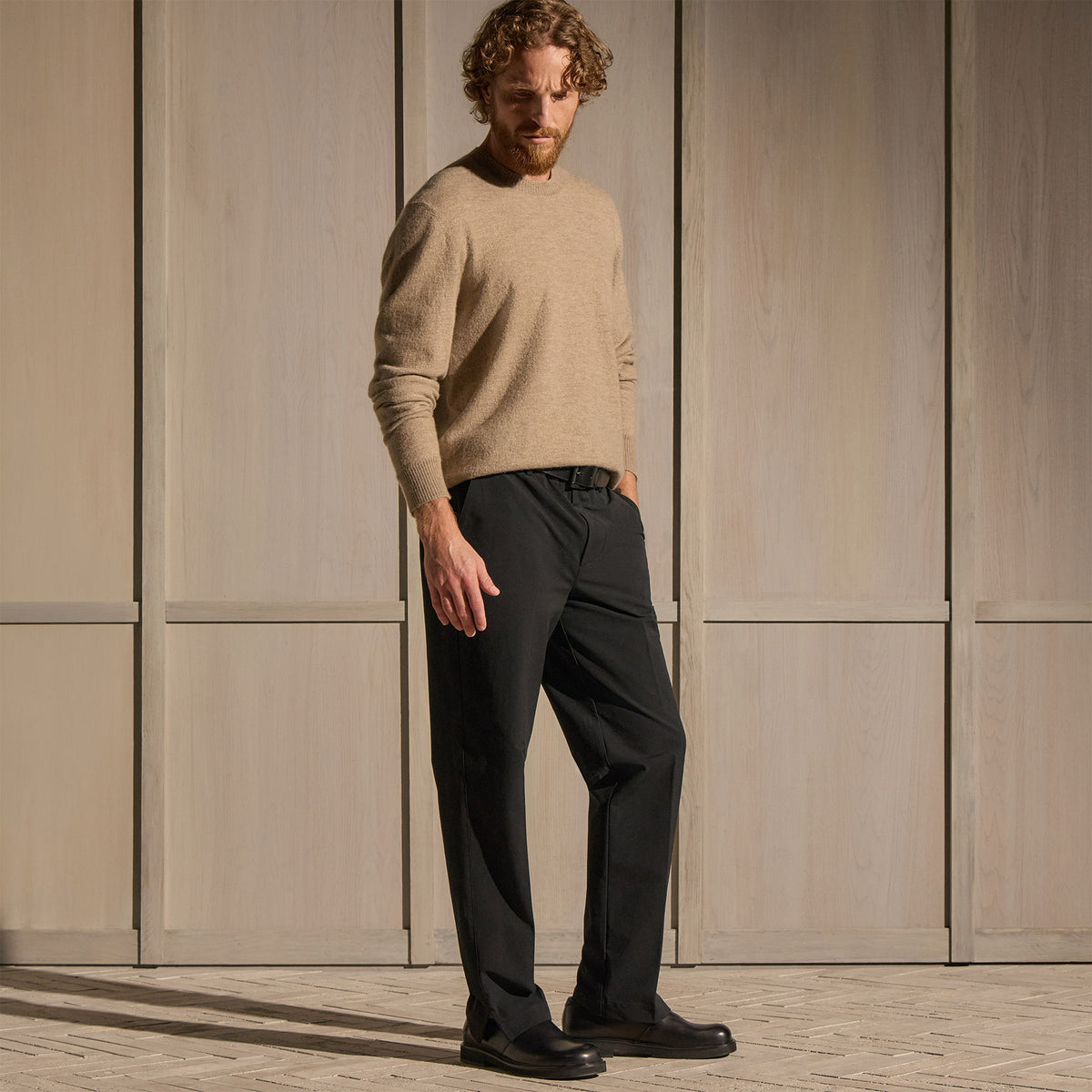 Straight Leg Golf Trouser - Black