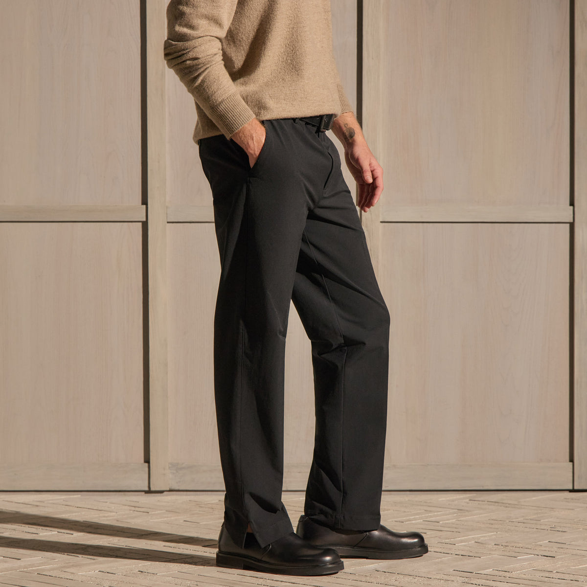 Straight Leg Golf Trouser - Black