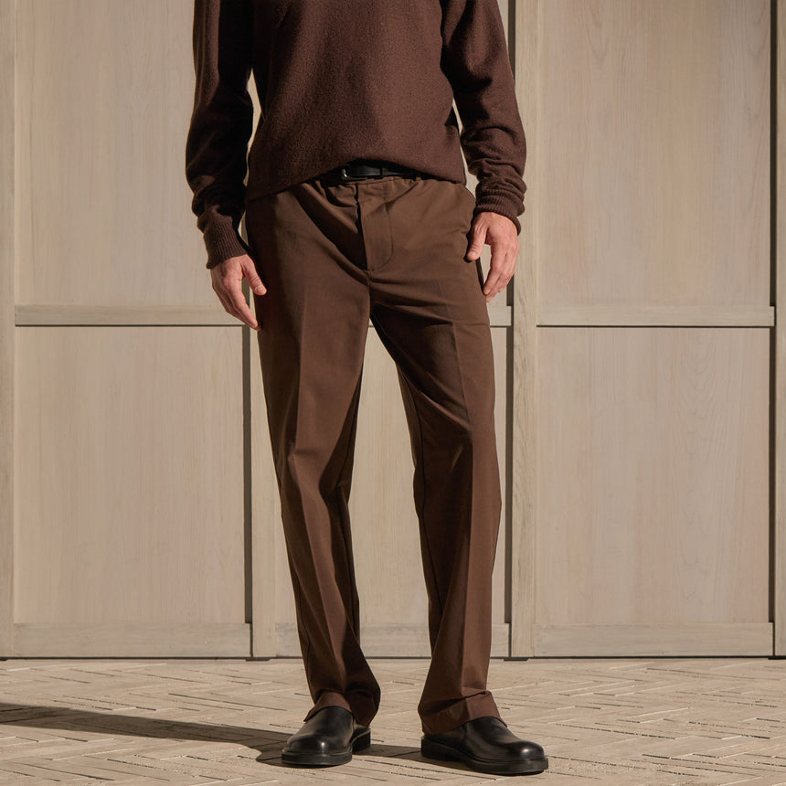 Straight Leg Golf Trouser - Bark