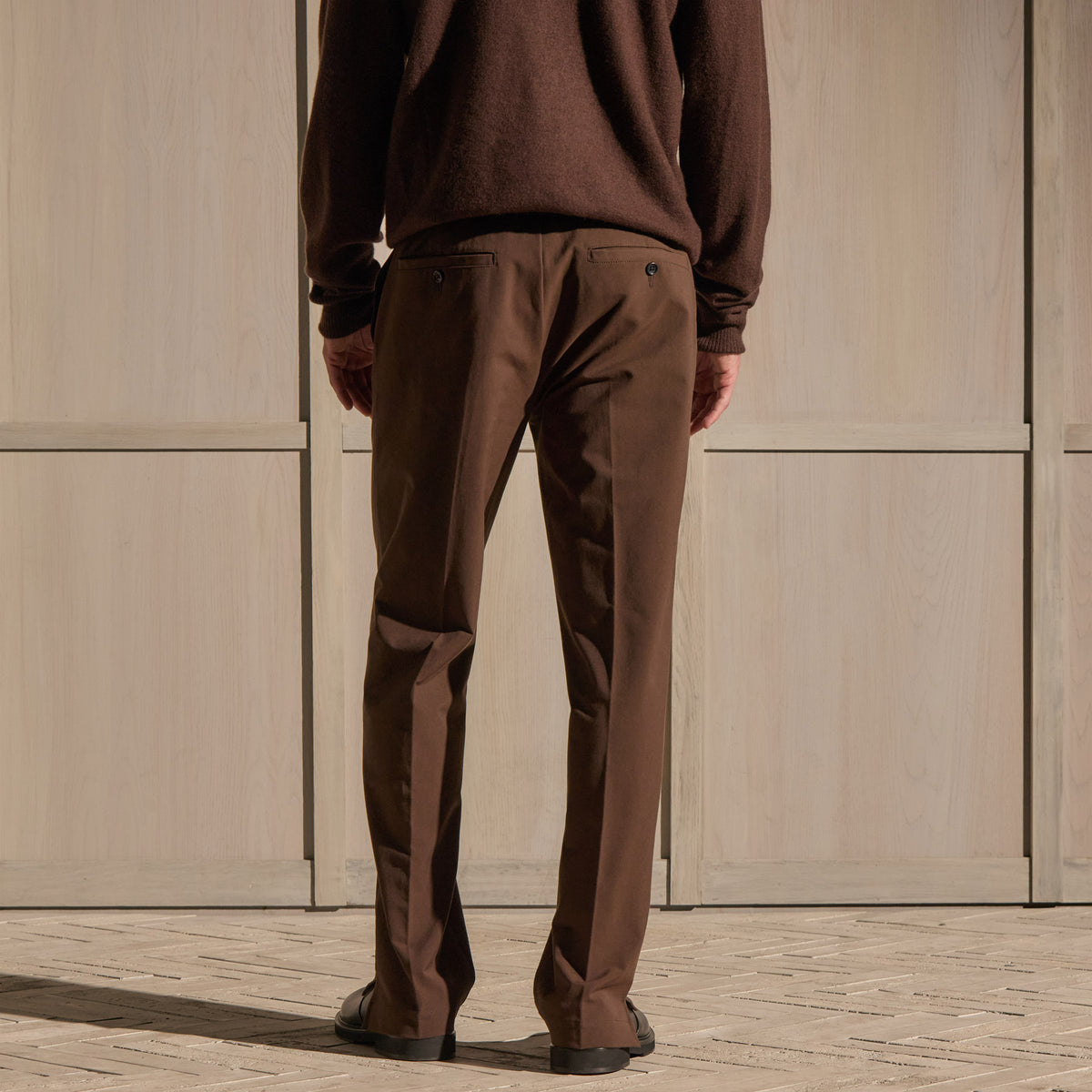 Straight Leg Golf Trouser - Bark