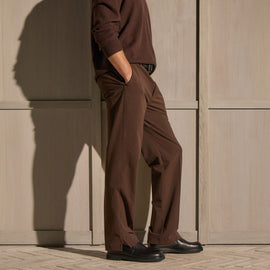 Straight Leg Golf Trouser - Bark