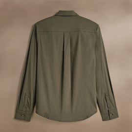 Performance Poplin Shirt in Army Green | James Perse Los Angeles