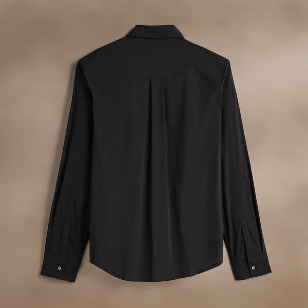 Performance Poplin Shirt in Black | James Perse Los Angeles