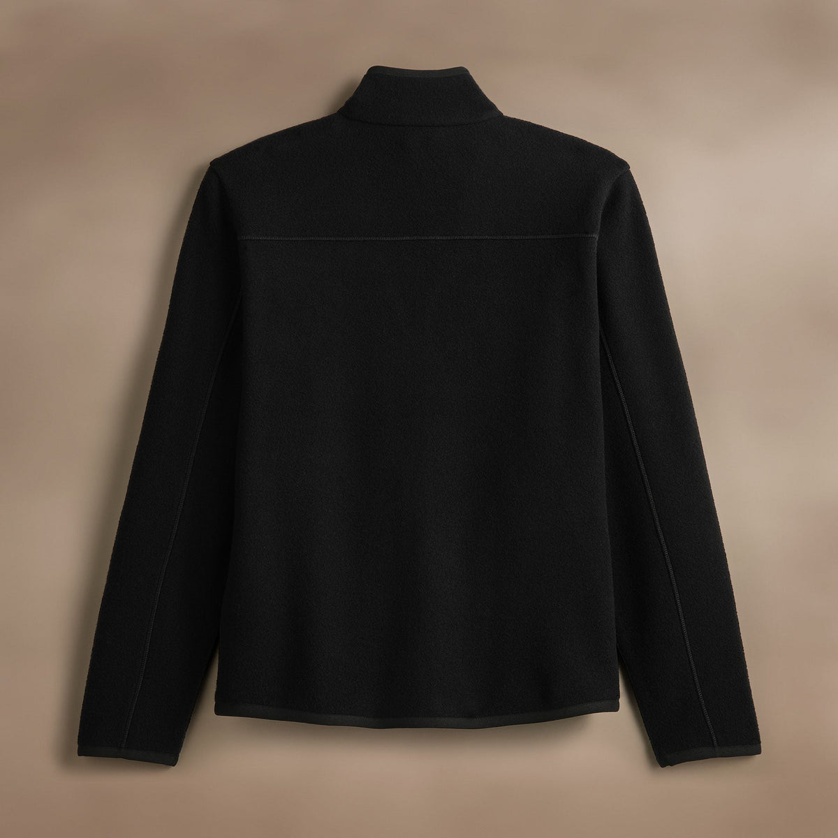 Wool Jrsy Zip Front Funnel Nck  in Black/Black | James Perse Los Angeles