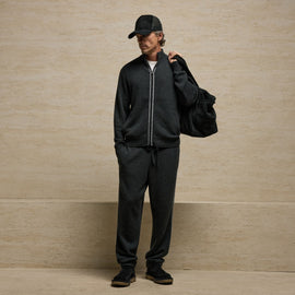 Italian Spun Cashmere Track Pa in Carbon/Smoke | James Perse Los Angeles